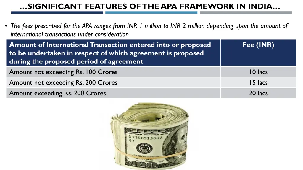 significant features of the apa framework in india 5