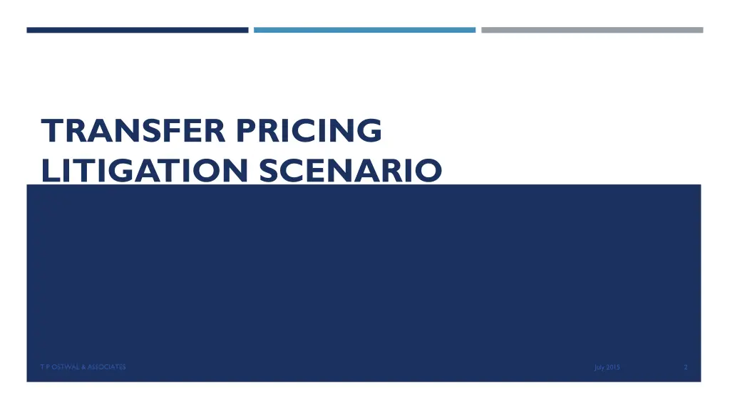 transfer pricing litigation scenario