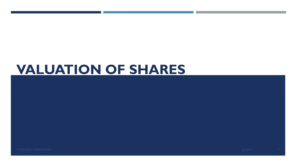 valuation of shares