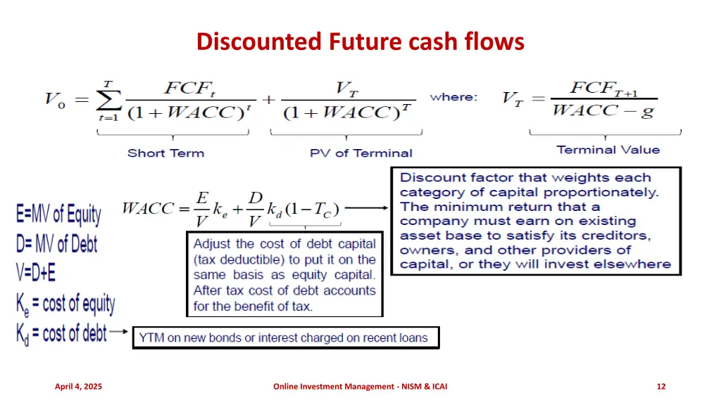 discounted future cash flows