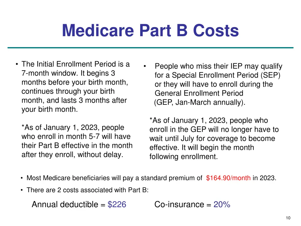 medicare part b costs