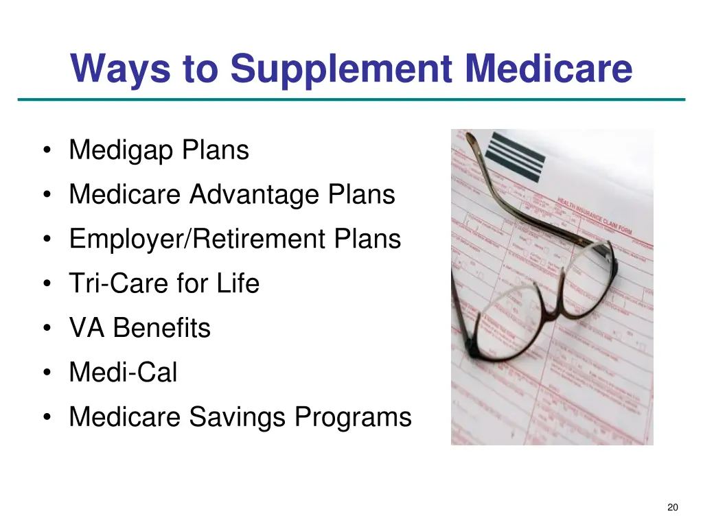 ways to supplement medicare