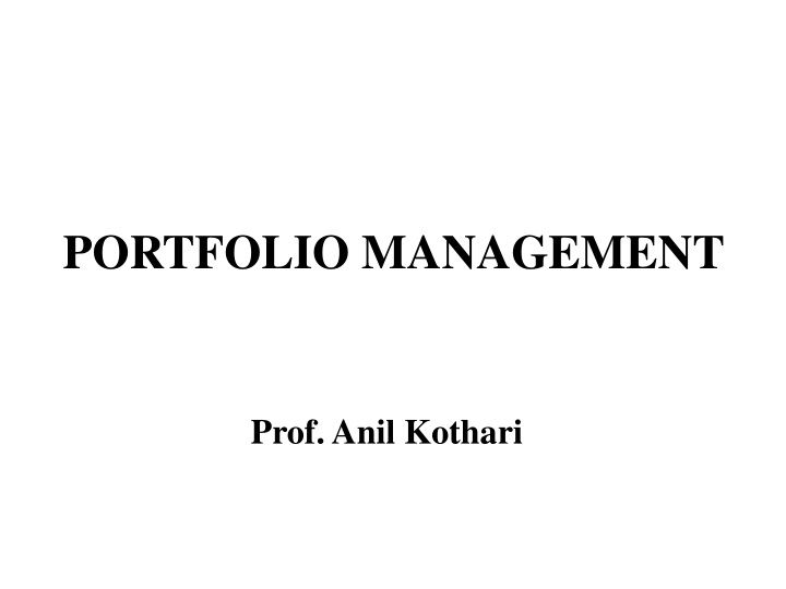 portfolio management