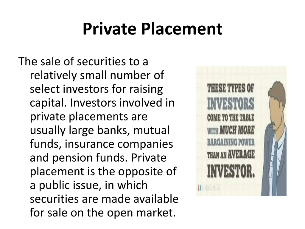 private placement