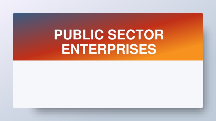 public sector enterprises