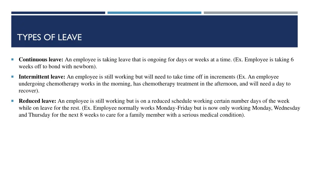types of leave
