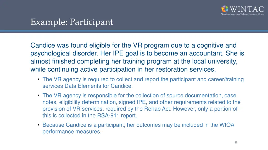 example participant