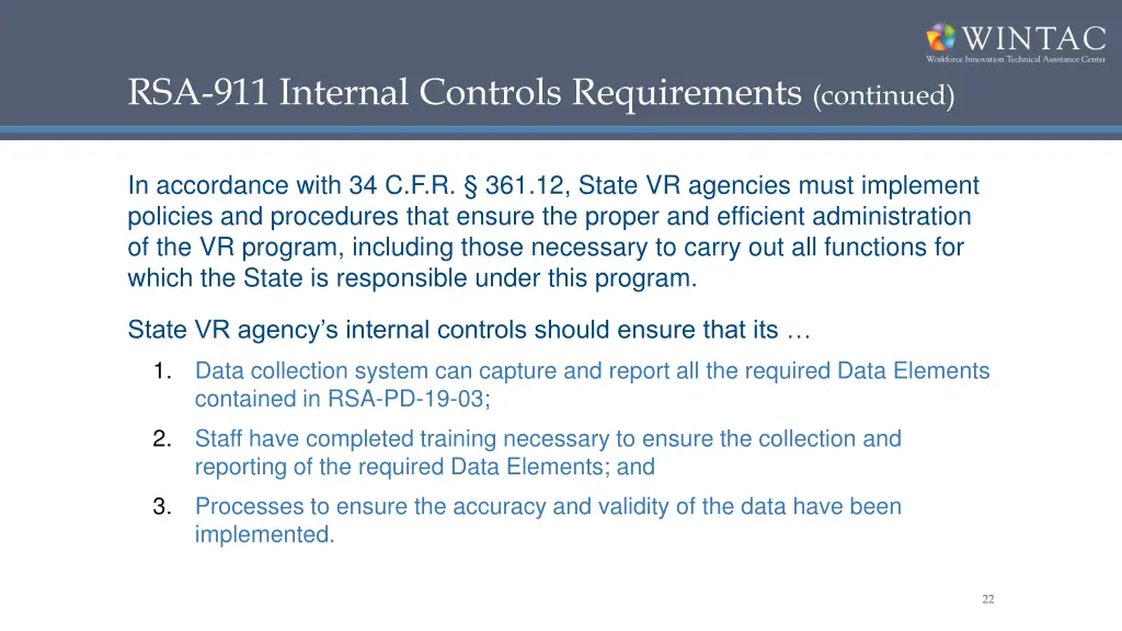 rsa 911 internal controls requirements continued
