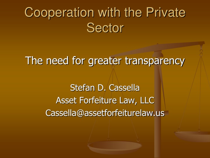 cooperation with the private sector