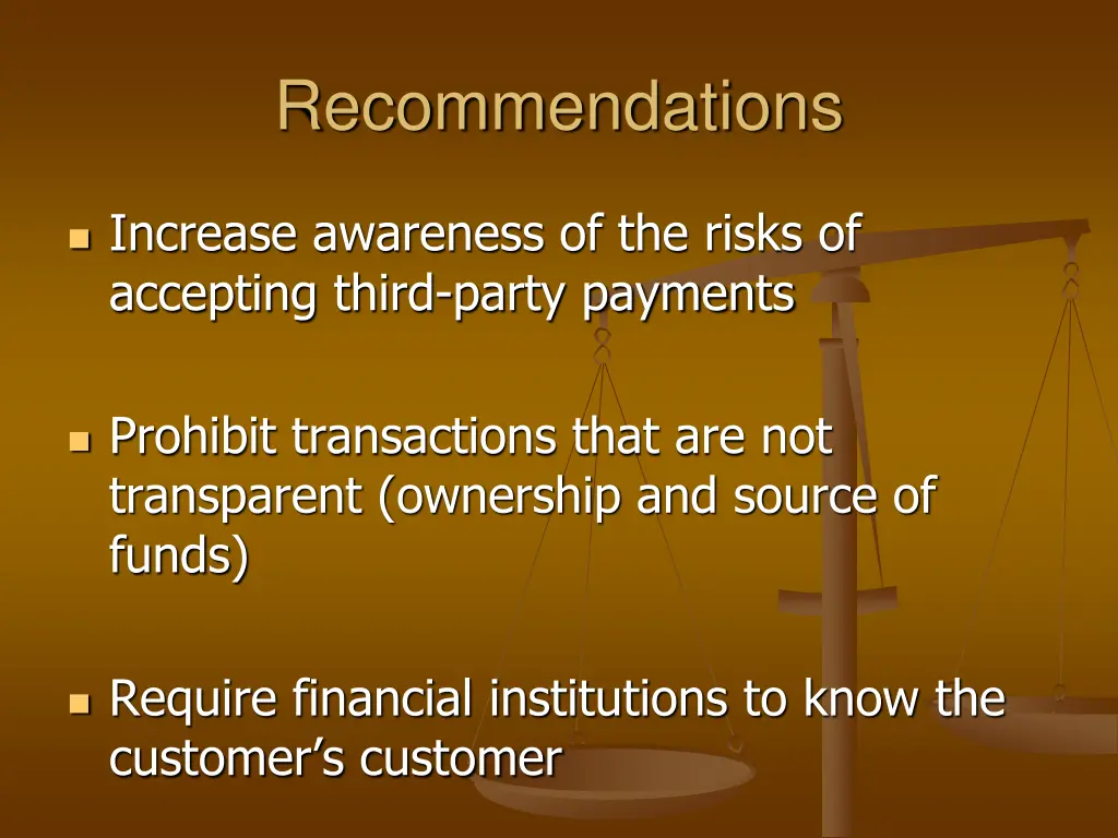 recommendations