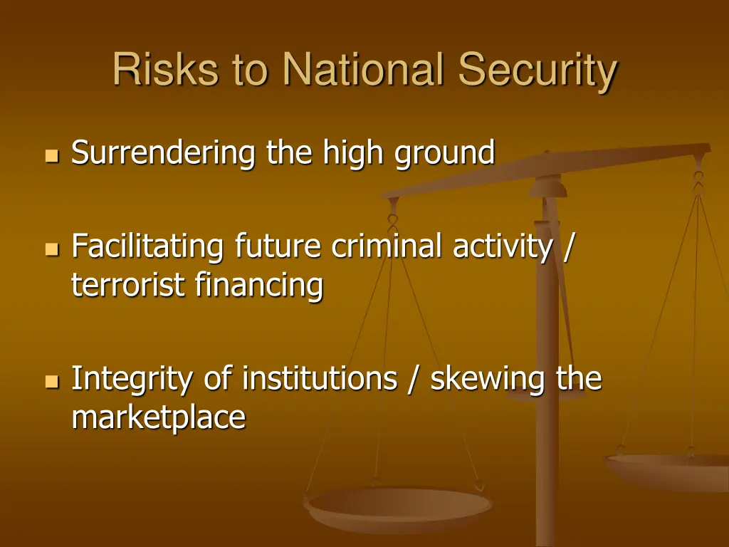 risks to national security