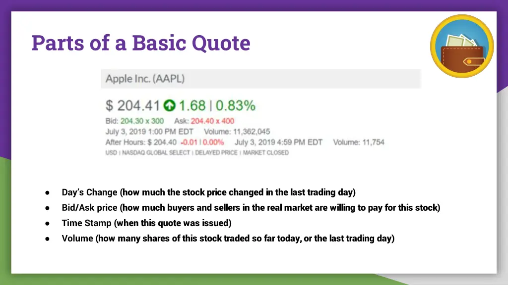 parts of a basic quote