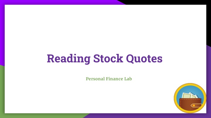 reading stock quotes