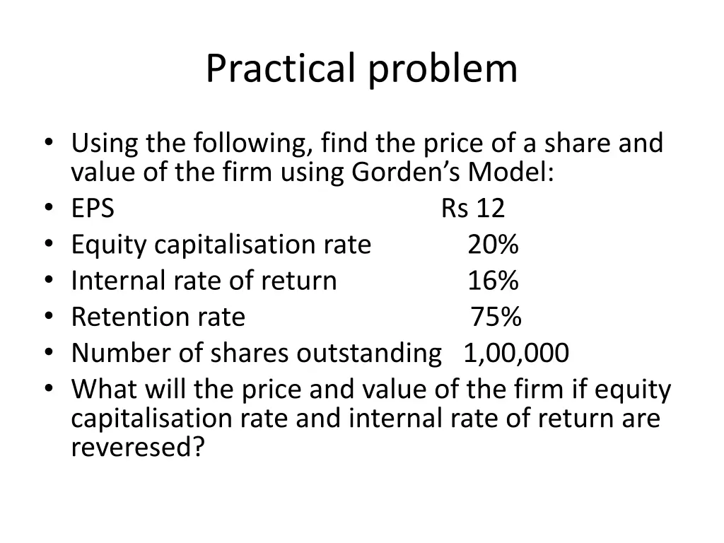 practical problem 1