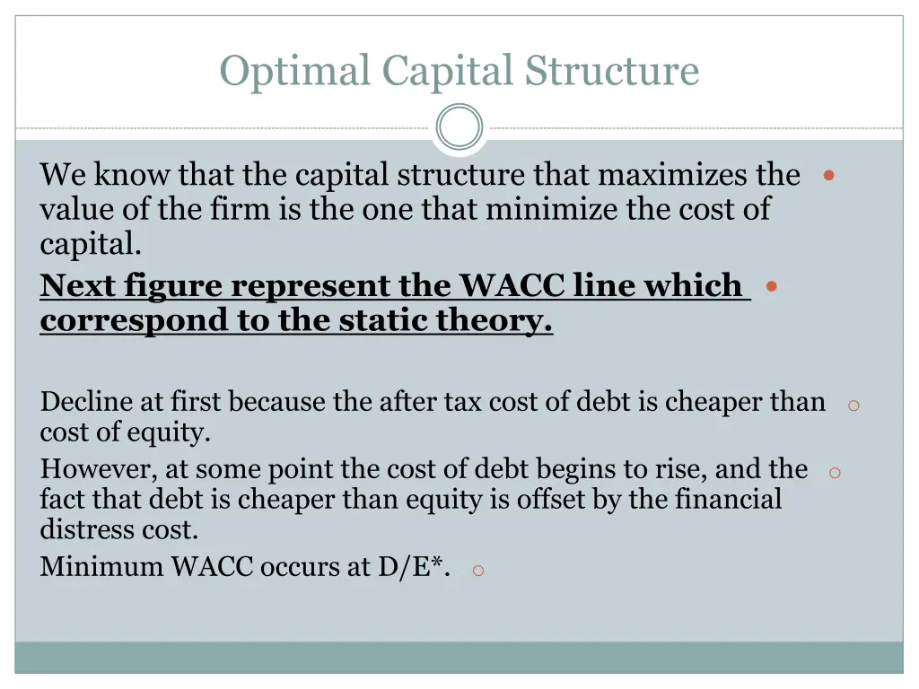 optimal capital structure 2