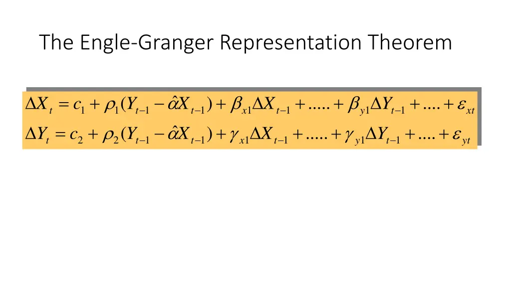 the engle granger representation theorem