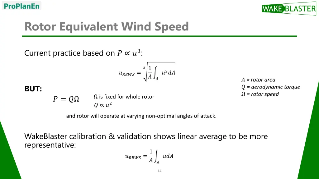 rotor equivalent wind speed