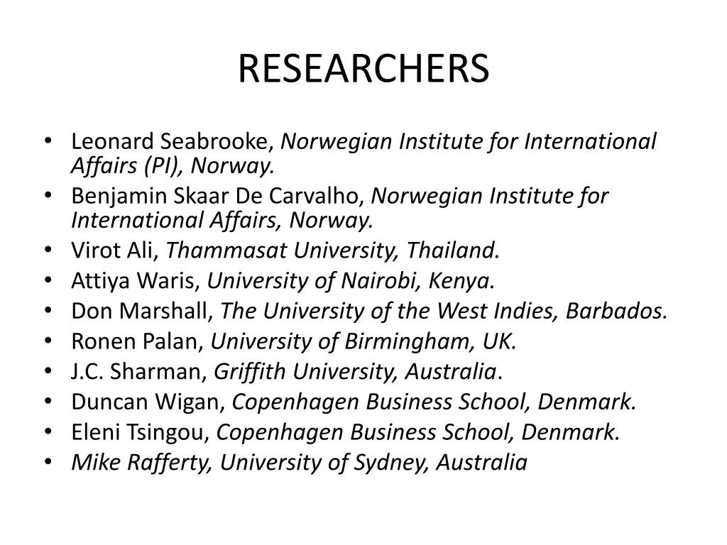 researchers