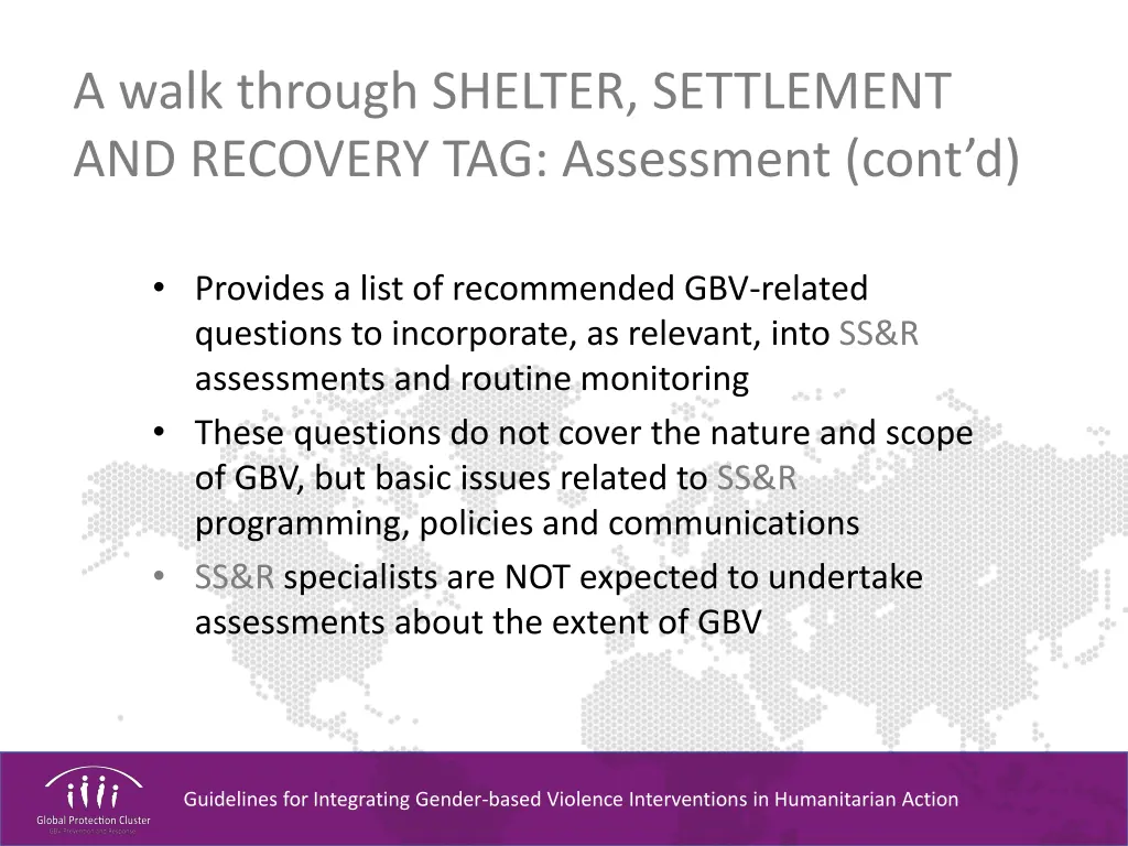 a walk through shelter settlement and recovery 1