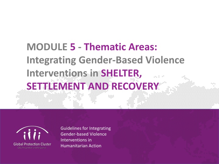 module 5 thematic areas integrating gender based