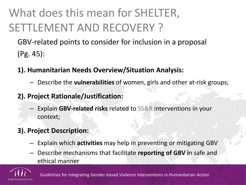 what does this mean for shelter settlement 1