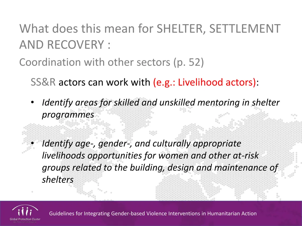 what does this mean for shelter settlement 7