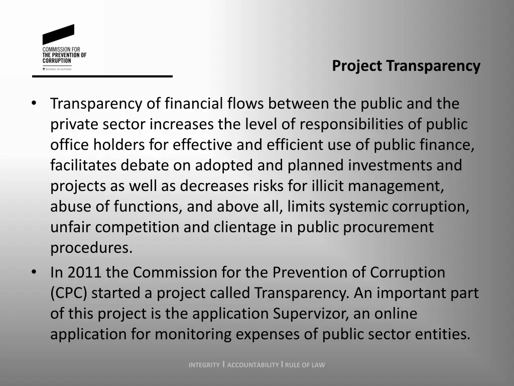 project transparency