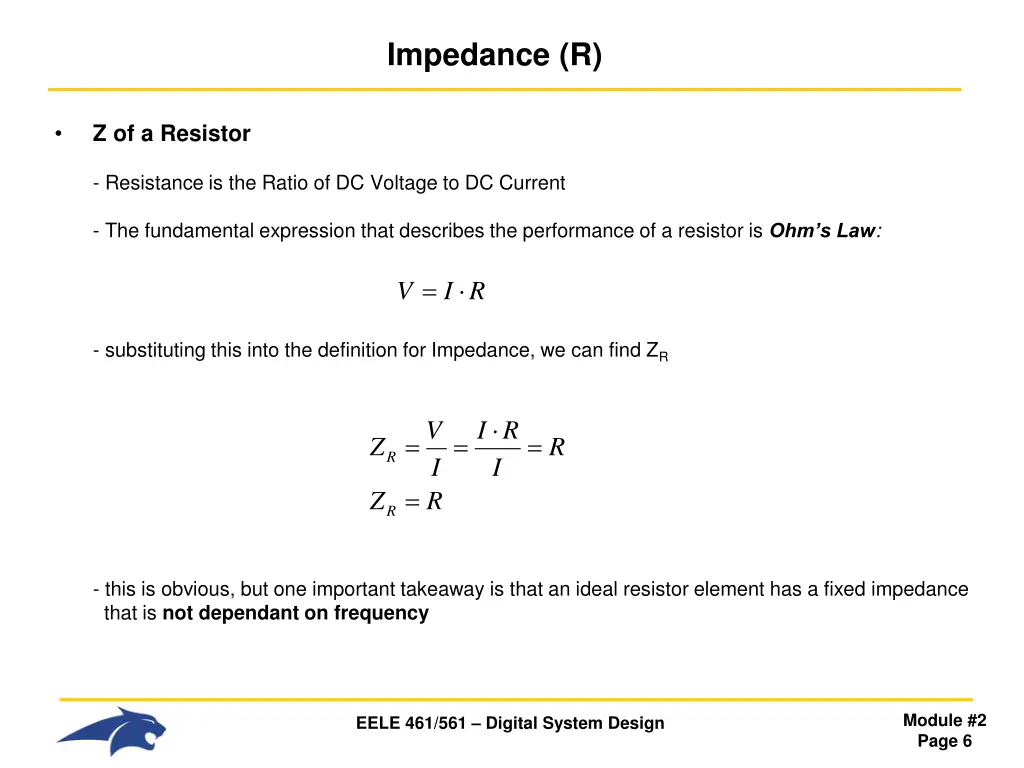 impedance r