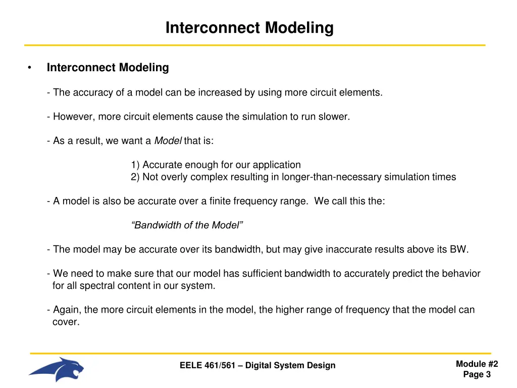 interconnect modeling 1