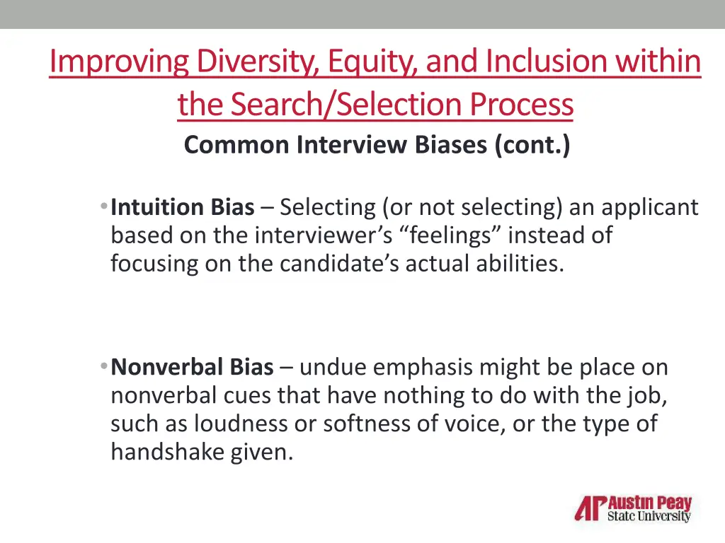 improving diversity equity and inclusion within 6