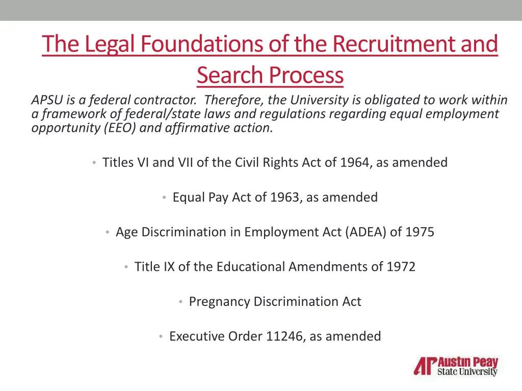 the legal foundations of the recruitment
