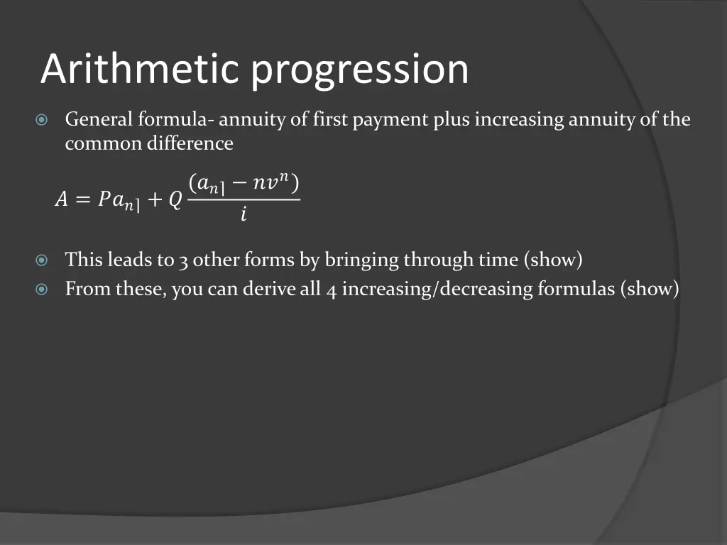 arithmetic progression