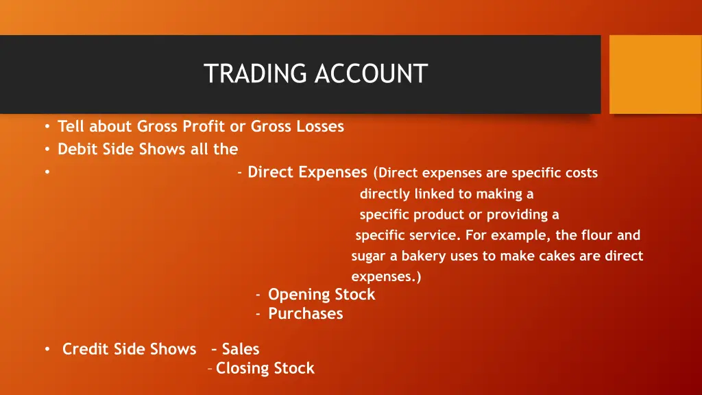 trading account