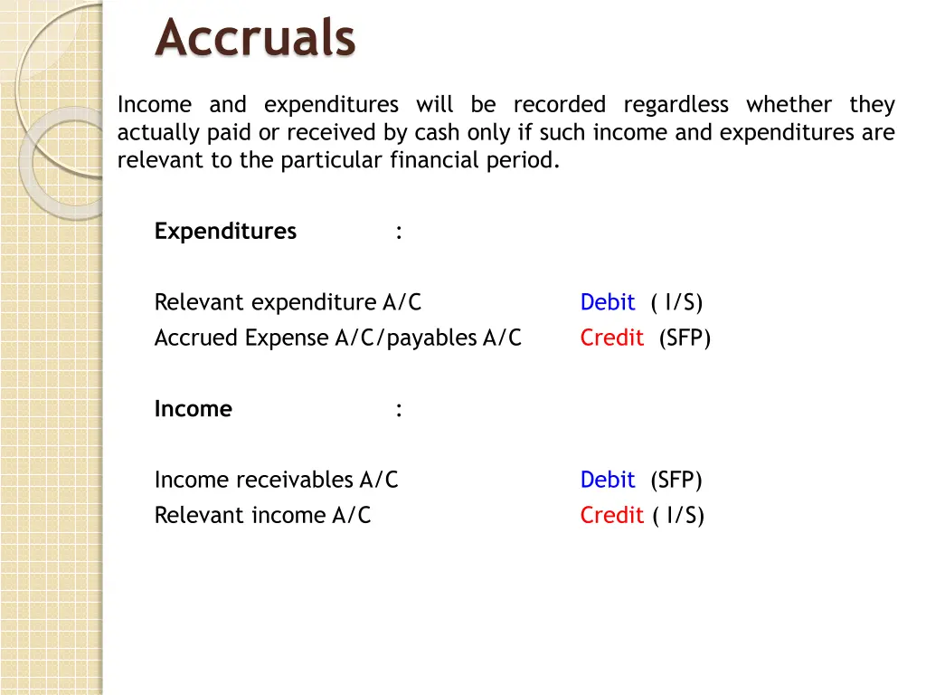 accruals