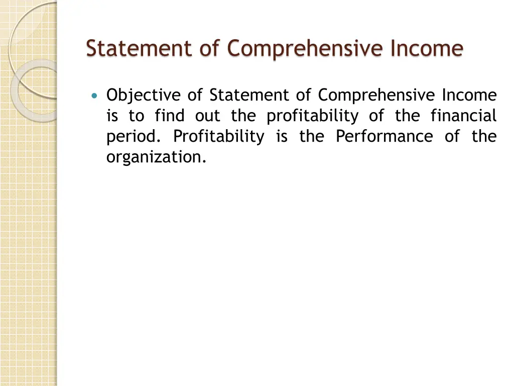statement of comprehensive income