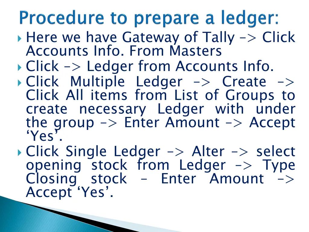 here we have gateway of tally click accounts info