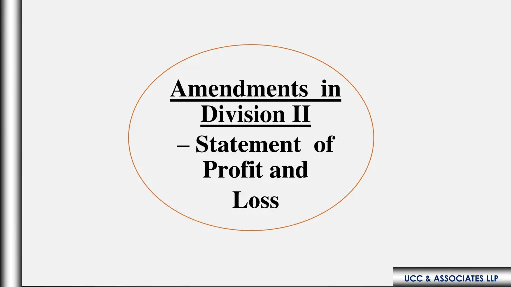 amendments in division ii statement of profit