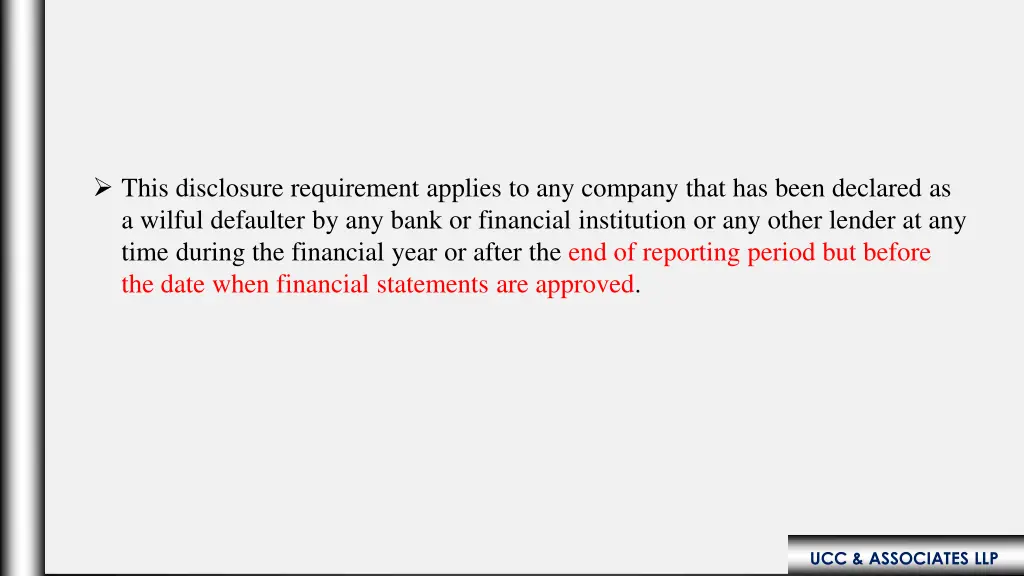 this disclosure requirement applies