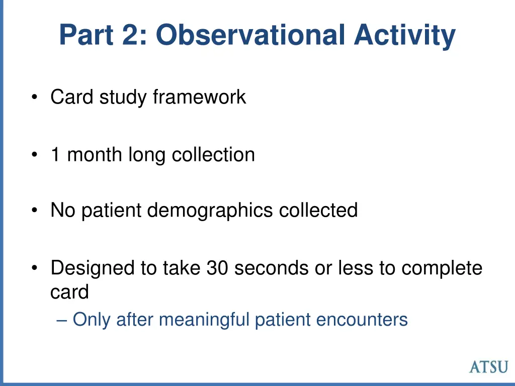 part 2 observational activity