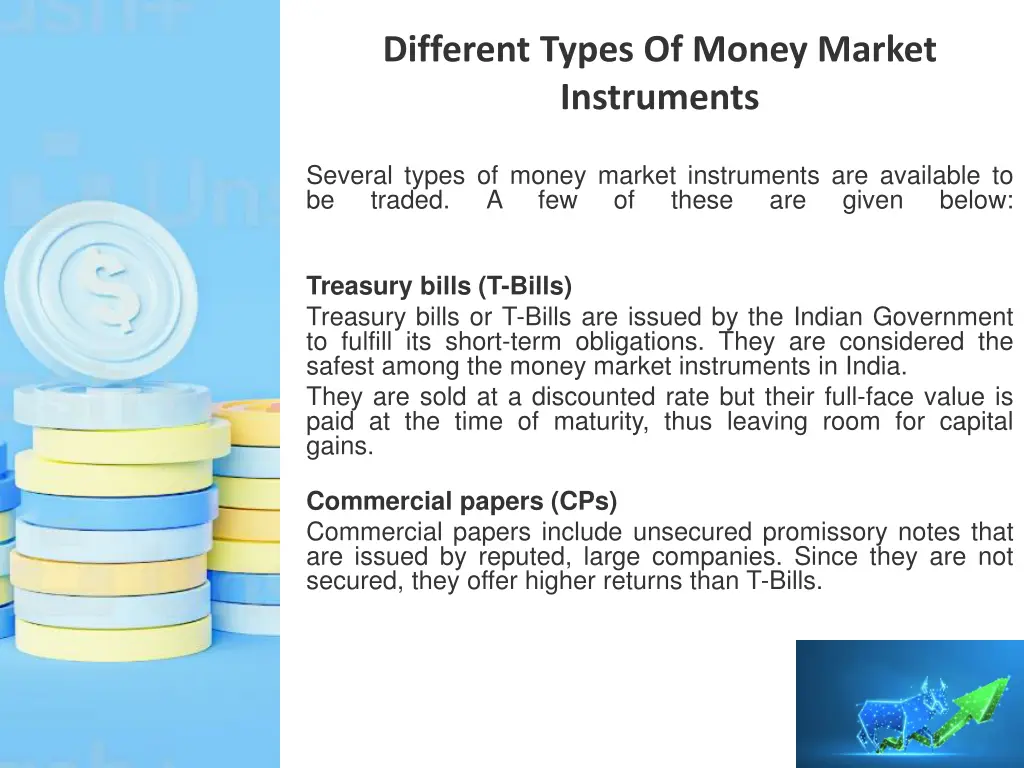 different types of money market instruments 1