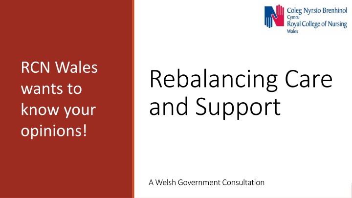 rcn wales wants to know your opinions