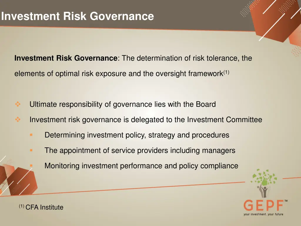 investment risk governance 1
