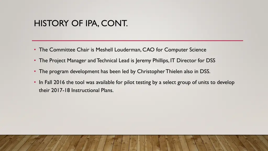 history of ipa cont