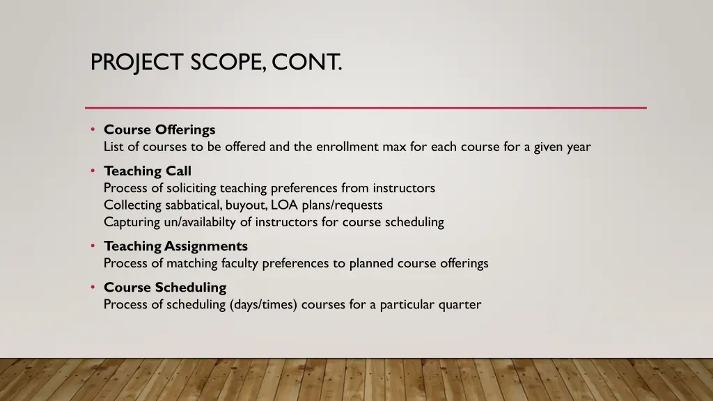 project scope cont