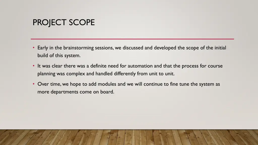 project scope