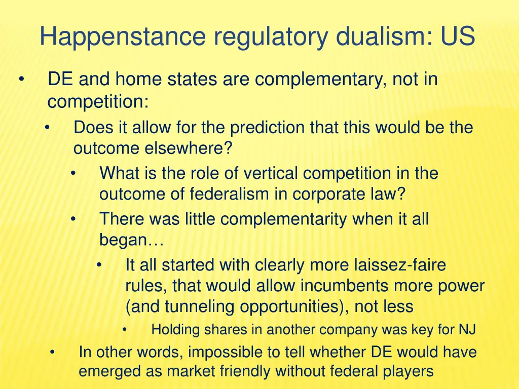 happenstance regulatory dualism us 1