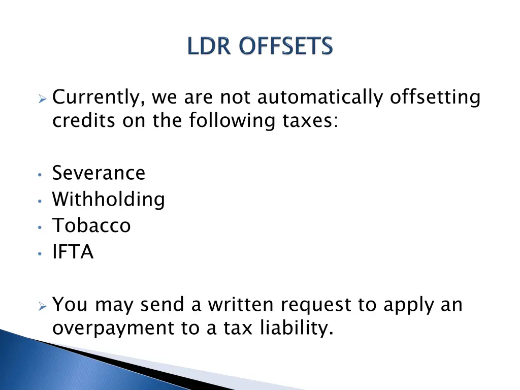 currently we are not automatically offsetting