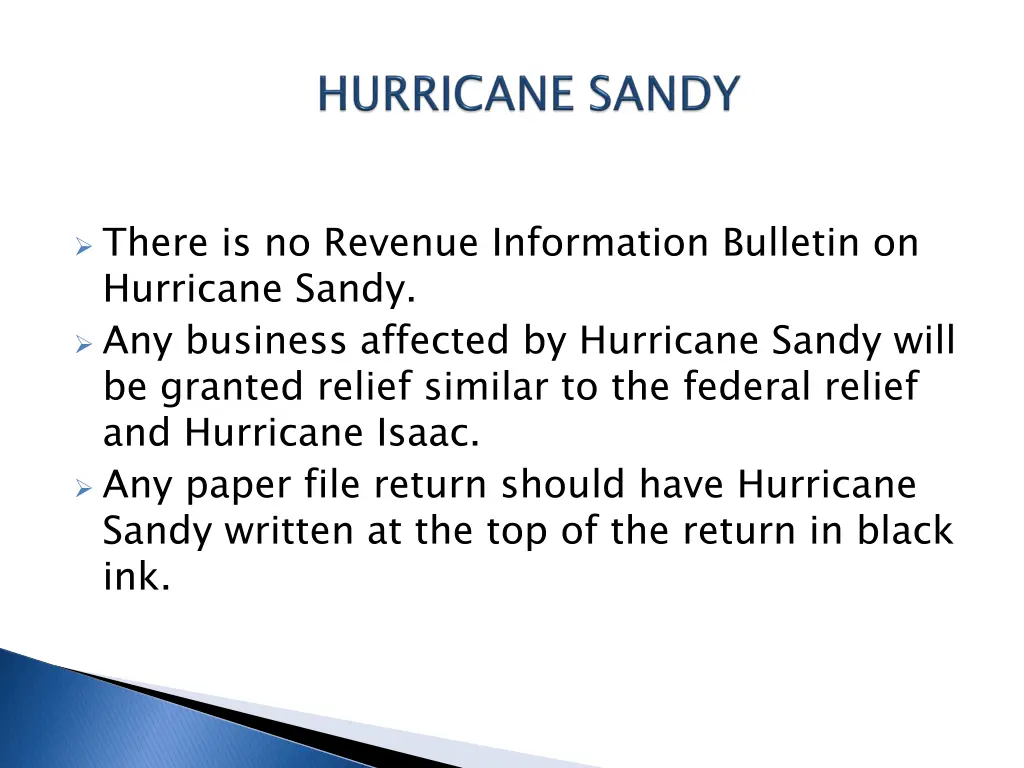there is no revenue information bulletin