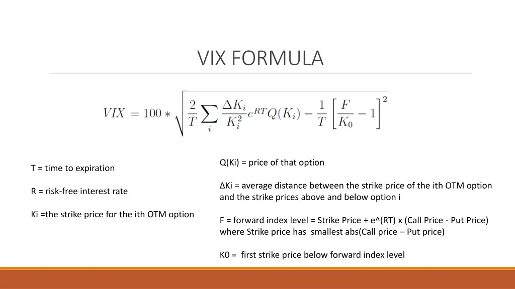 vix formula
