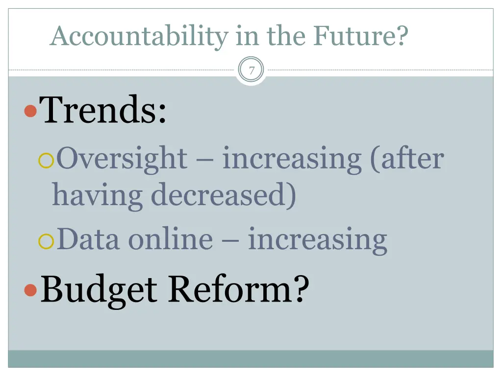 accountability in the future